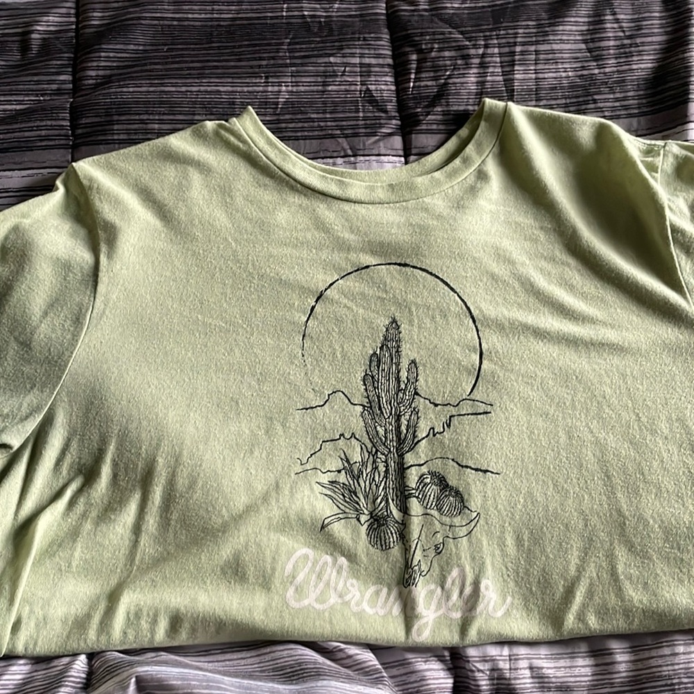 Sage green colored xl wrangler tee